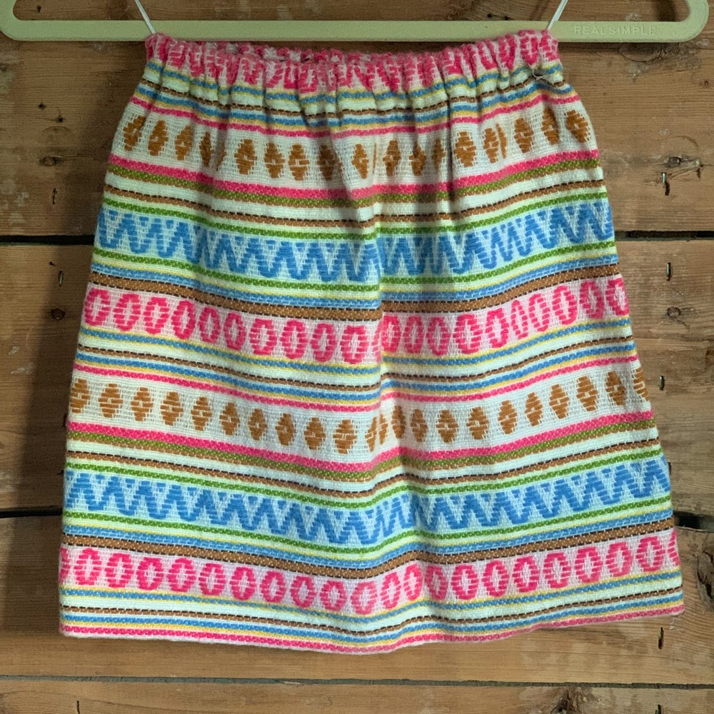 Vintage multi color mini skirt